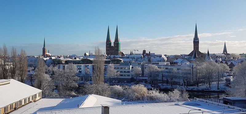 Lübeck vom Dach des ZAP aus gesehen